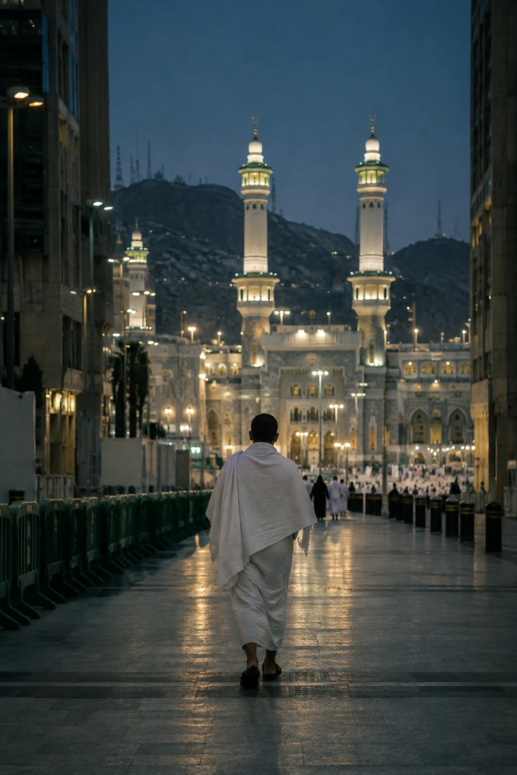 تصور بصري للوصول إلى الحرم قبل الفجر