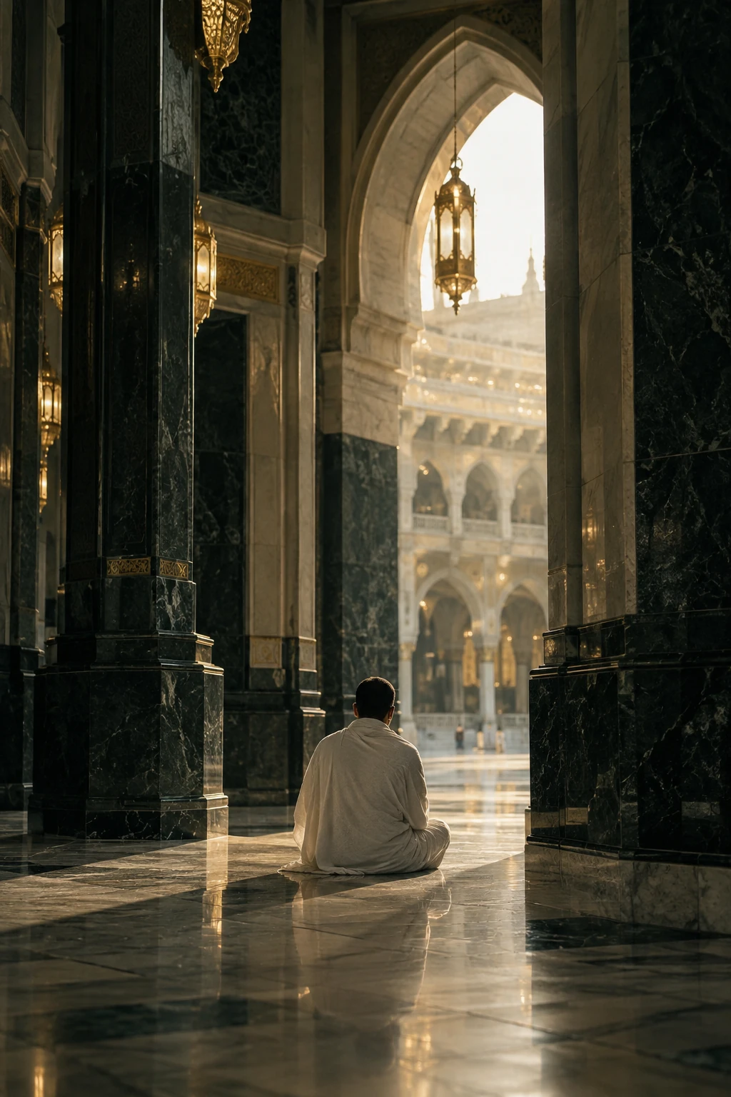 Cinematic illustration of a performer in the Haram arcades